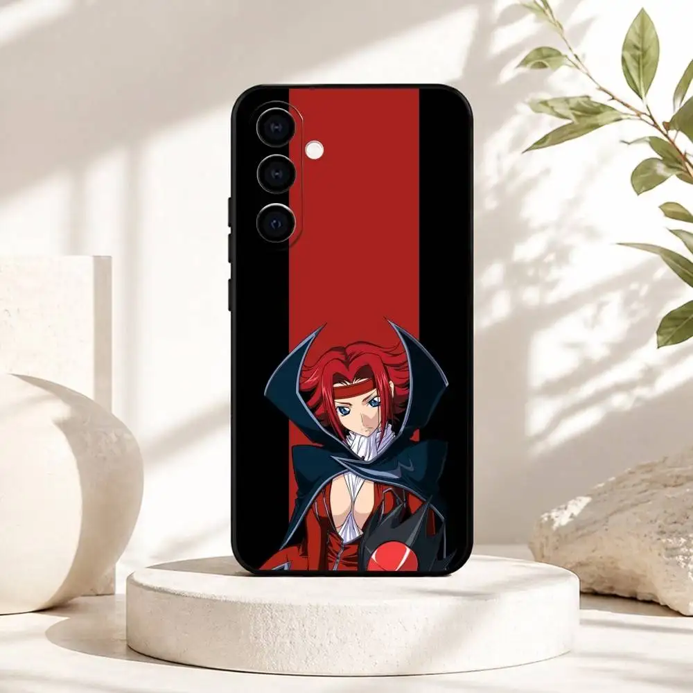 Фото Чехол для телефона Anime Code Geass Kallen Stadtfeld для Samsung Galaxy A73, A72, A71, A70, A53, A52, A51, другие модели, мягкий черный чехол №3