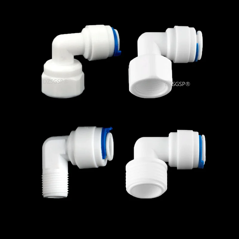 

Thread 1/4 3/8 POM Sealing Ring Hose PE Pipe Quick Connector Water Filter Parts Multiple Type Elbow RO Water Fitting Male Female