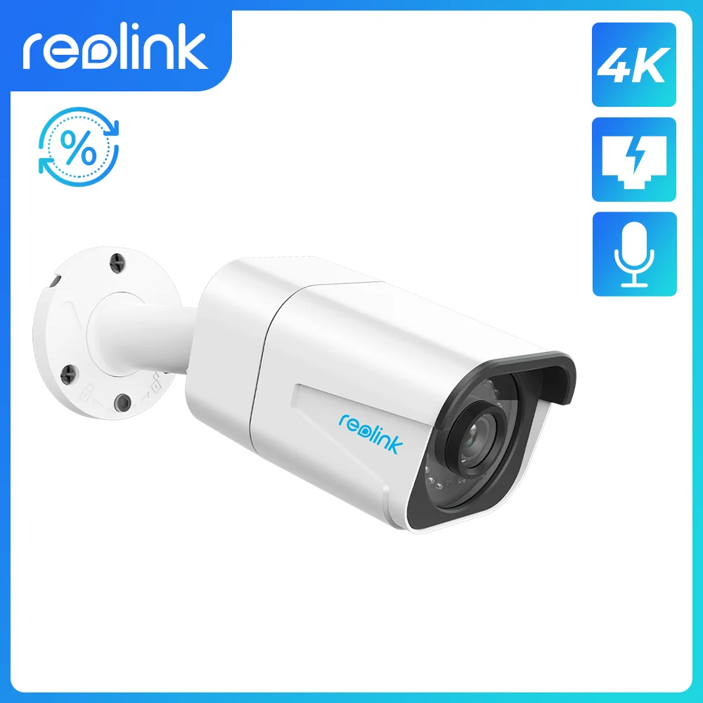 

[Refurbished Camera]Reolink 4K Camera PoE Bullet Night Vision Mic Motion Detection Outdoor Add-on Cam ONLY for Reolink NVR B800