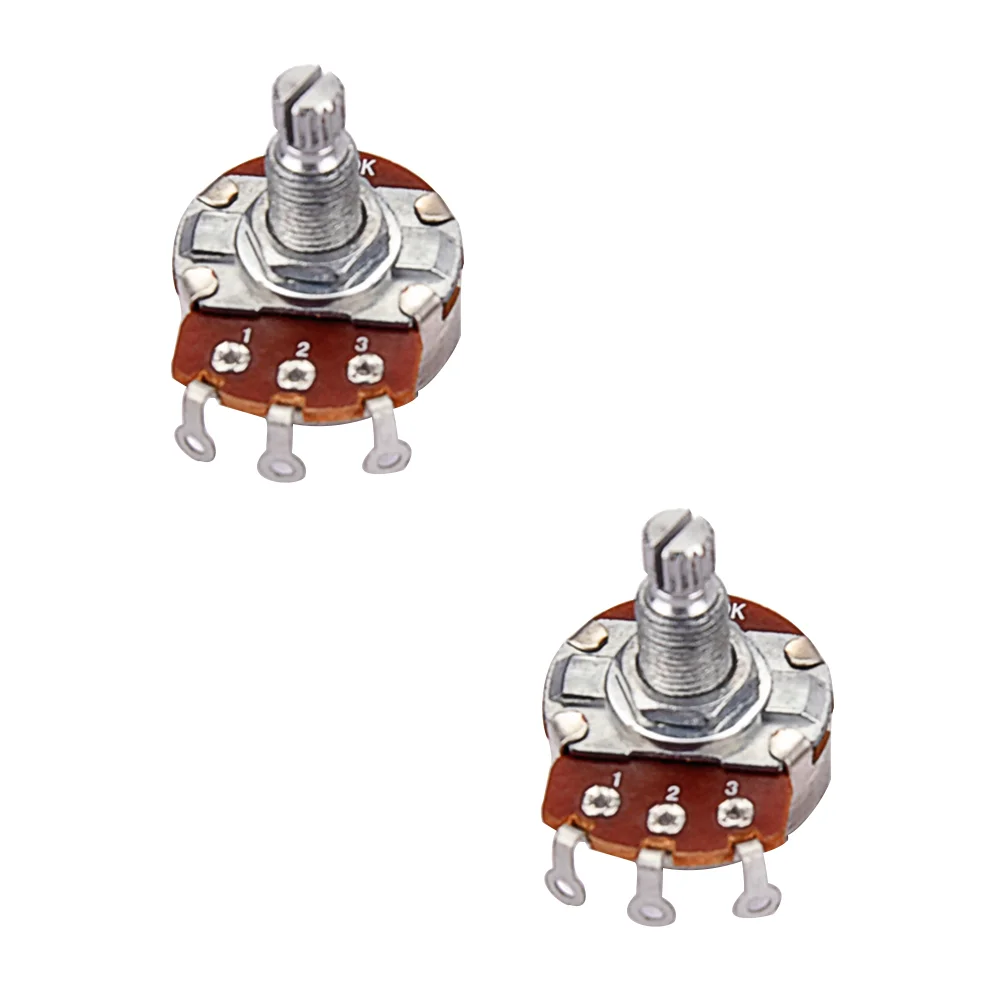 

2 Pcs Full Size Guitar Pots Potentiometer Knurled Shaft Taper Volume Potentiometer