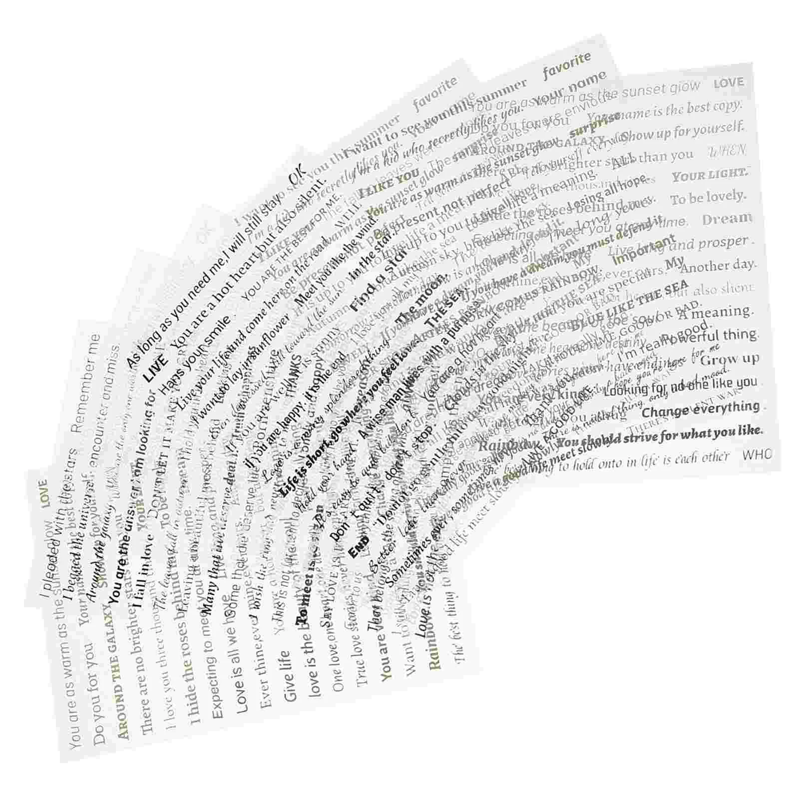 

Collage DIY Strips Paper Album Sticker Stickers Scrapbooking Literary Decorative