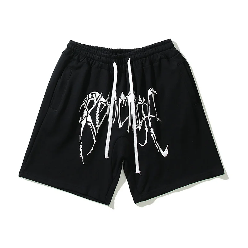 

Novelty New high 2023 Comfortable Revenge Embroidered Bone Skateboard Street Cotton Casual Shorts Kanye Hip-hop Parkour #C7