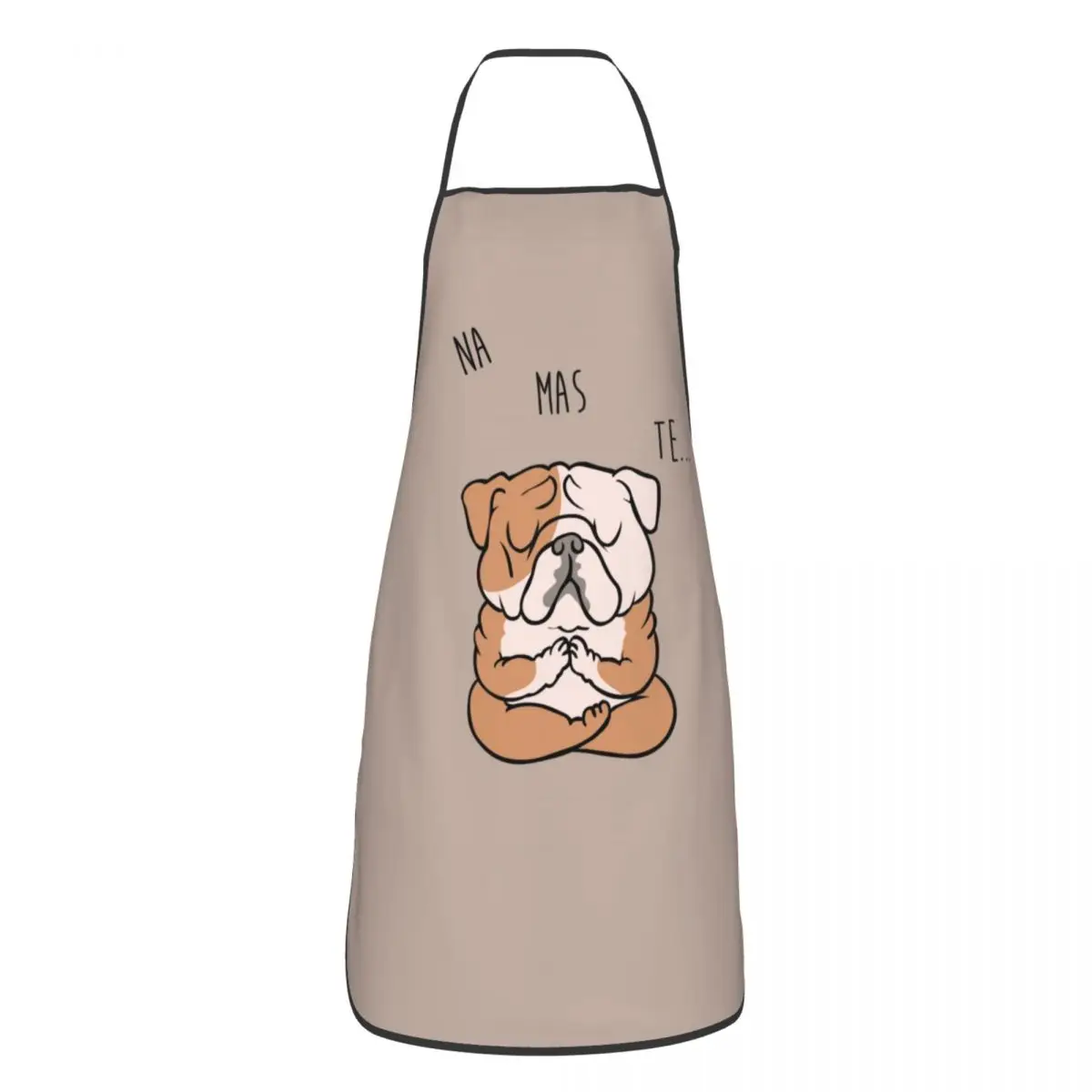 

Funny English Bulldog Yoga Bib Apron Men Women Unisex Kitchen Chef British Pet Dog Lover Tablier Cuisine for Cooking Gardening