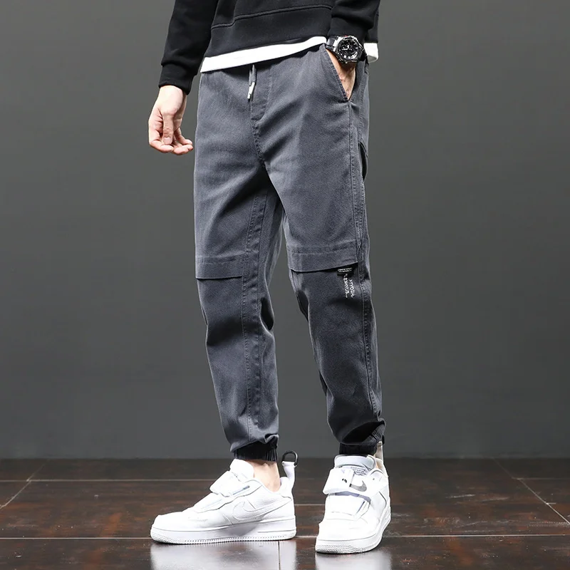 

New Hip Hop Style Men Casual Pants Fashion Loose Drawstring Sweatpants Cartoon Color Matching Men Trousers