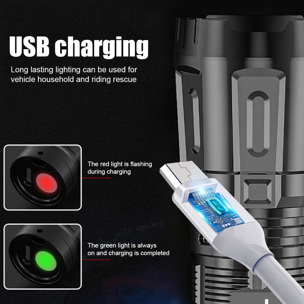 

Мини-фонарик с зарядкой от USB, лм, 3 режима