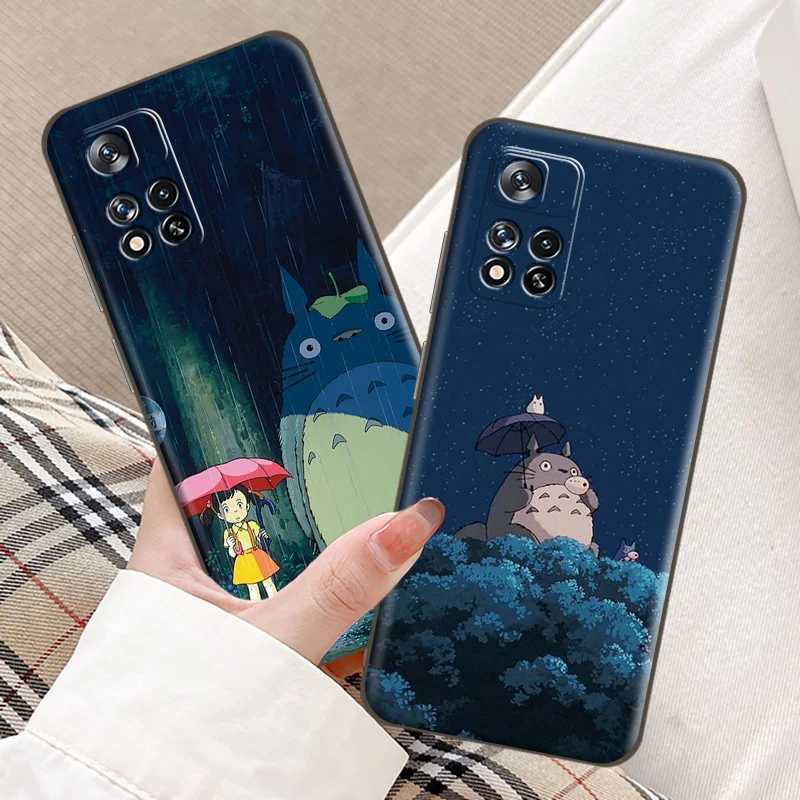 

Japan Anime Totoro Miyazaki Phone Case For Xiaomi 11T Pro Redmi Note 10 9 Pro 5G 9S 10S POCO F3 X3 M3 GT Pro X3 NFC Carcasa