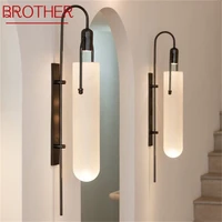brother postmodern wall lighti indoor led fixtures mounted creative design parlor bedside lamp