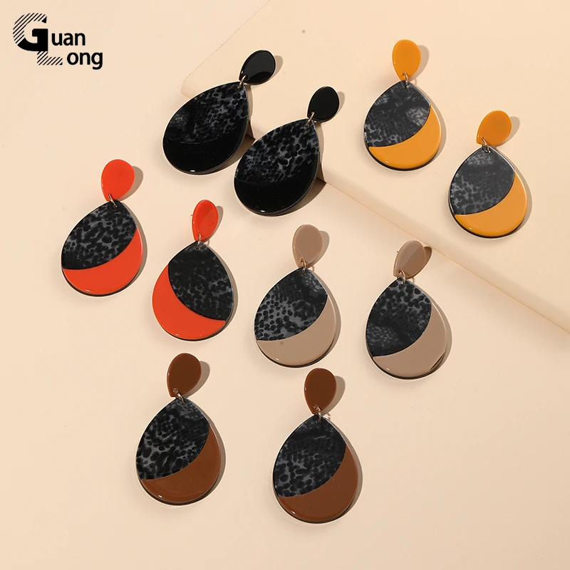 

Женские винтажные серьги-подвески GuanLong, классические серьги из смолы в Корейском стиле, 2022