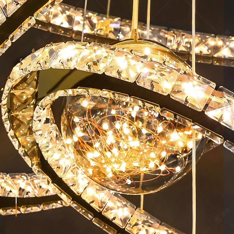dekorację wnętrz Lampy wiszące luksusowy kryształowy żyrandol do salonu jadalnia Lampa wisząca lampa sufitowa oświetlenie wewnętrzne