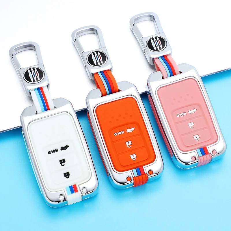 

Zinc Alloy Car Remote Key Cover Case Shell For Honda Civic City Accord CRV CR-V XR-V Odyssey Vezel Jade Crider Fit Accessories