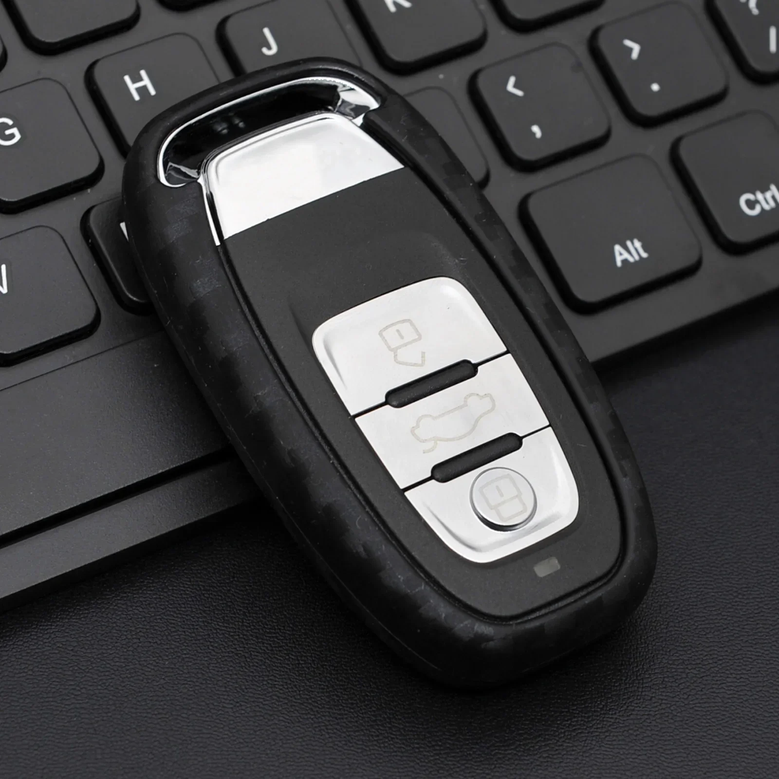 

Силиконовый автомобильный смарт-брелок из углеродного волокна, кольцо-цепочка, чехол для Audi A4 B8/A5/A6 C7/A7/A8 D4/Q5/S4/S5/S6/S7/S8/SQ5, аксессуары