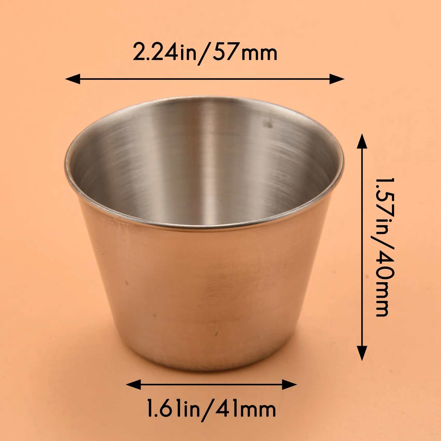 24-паковые чашки для соуса приправ из нержавеющей стали коммерческого класса Ramekin