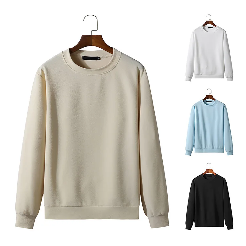 

Men's Spring And Autumn Round Neck Sweater Japanese And Korean Loose Ins Casual Sports Solid Color T-shirt