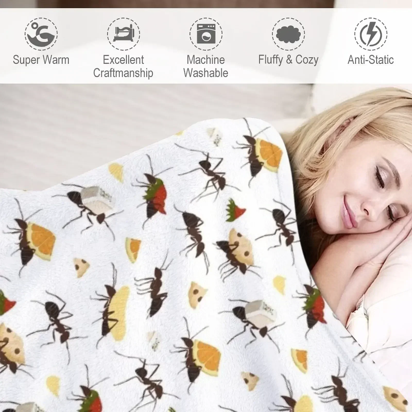 Муравьи переноски одеяло плед одеяла украшения для диванов полярные