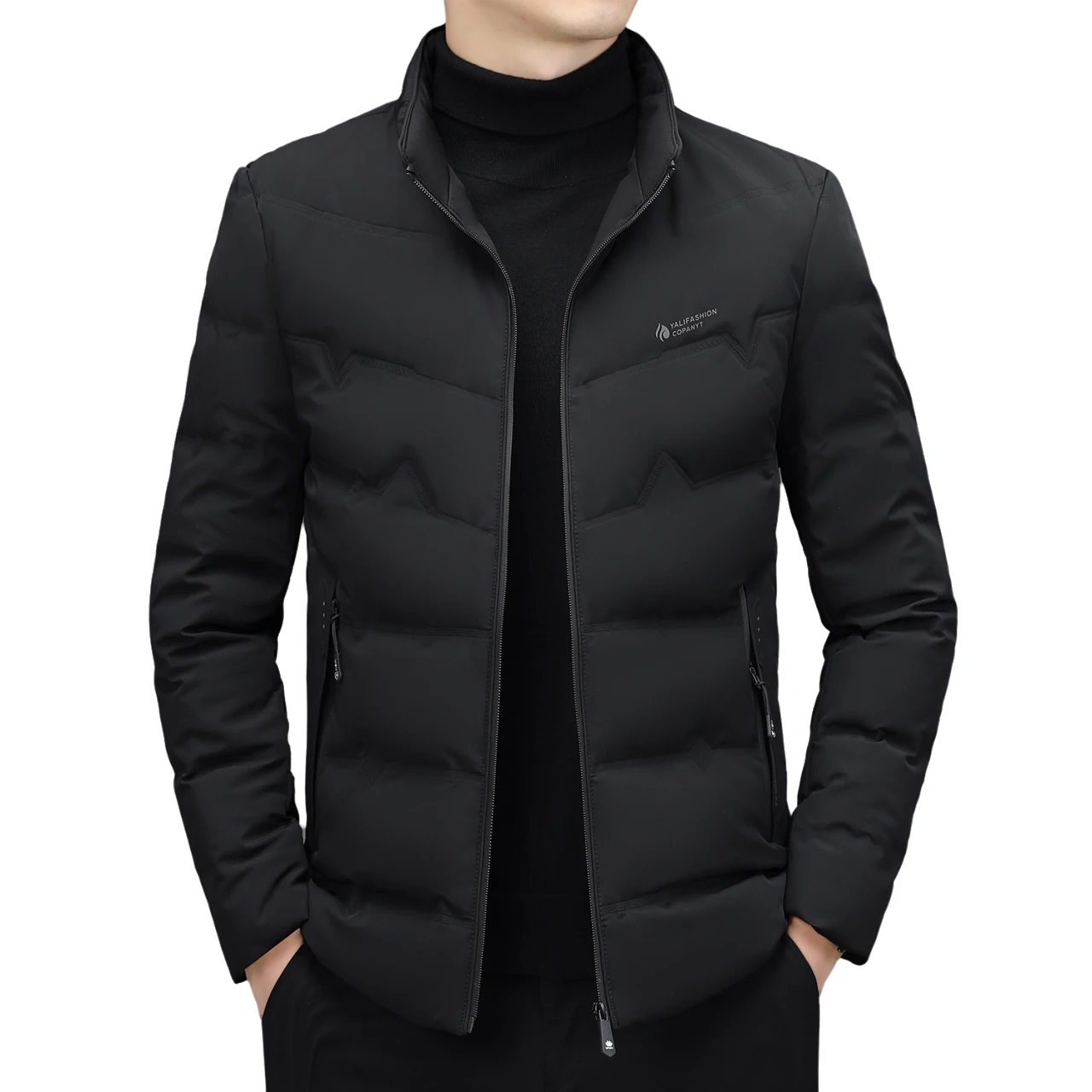 Новый досуг 2024 осень - зима Мужская легкая куртка из утки пальто чистого цвета