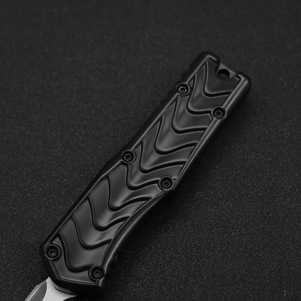 SF Mini открытый OTF Карманный охотничий нож 440 черное лезвие цинково-алюминиевая