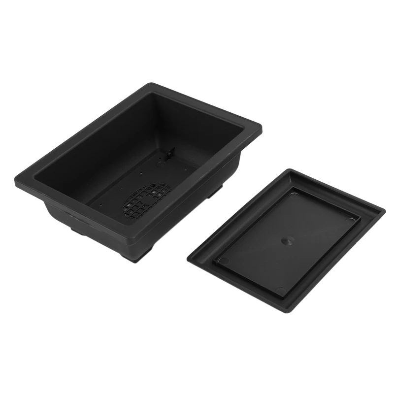 

50 Packs Bonsai Training Pots With Tray Plastic Bonsai Plants Growing Pot For Garden Yard Living Room Balcony 16.5X12cm