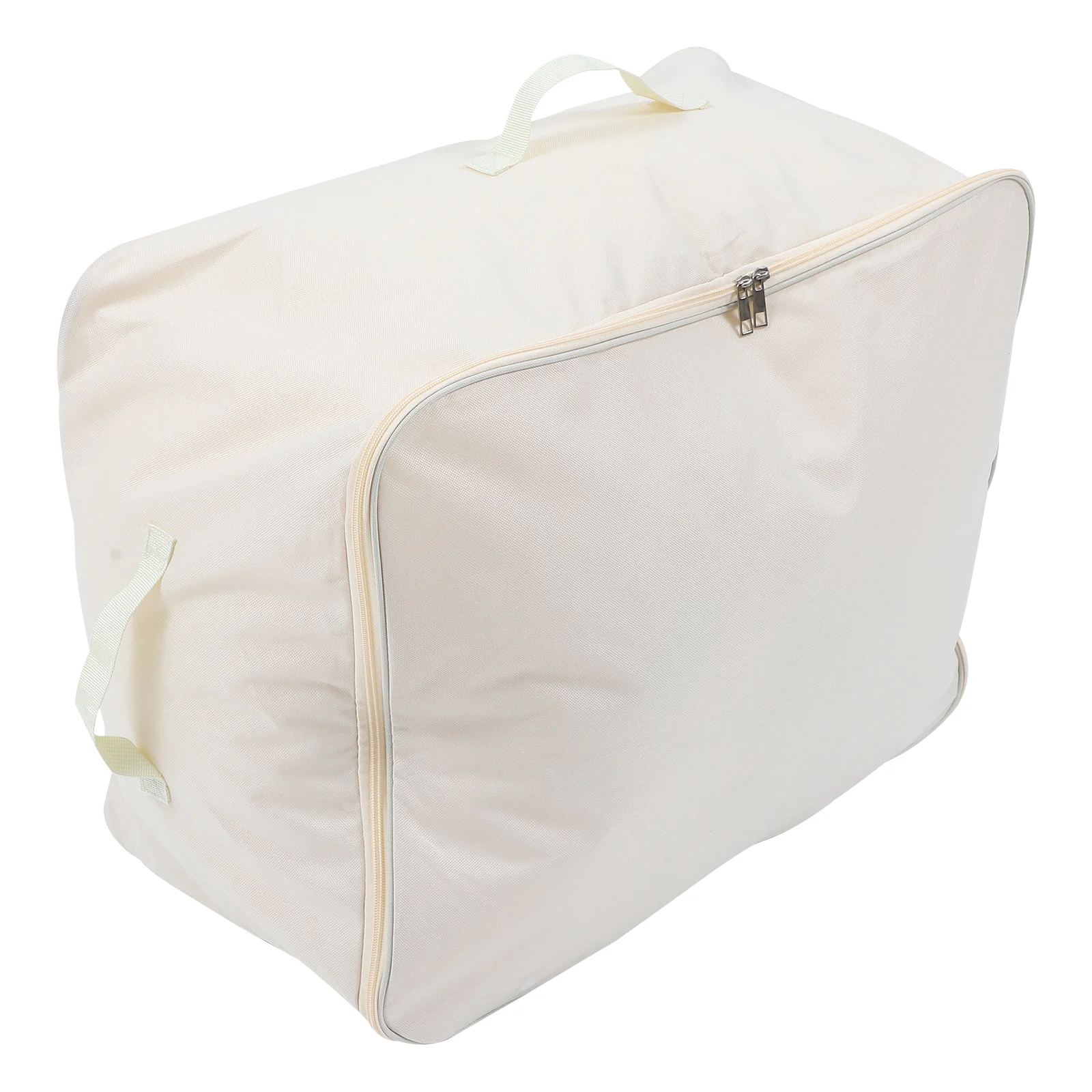 

Zippered Storage Bag Organizers with Carry Handle for Clothes Pillow Quilt Bedding Blankets Closets Bedroom White Box