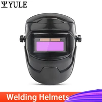 welding helmet welder mask chameleon large view true color solar power auto darkening welding head mask arc weld grind cut tools