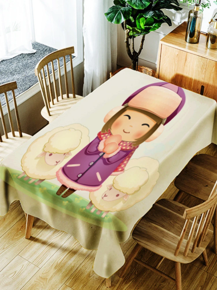 Скатерть Водонепроницаемая маслостойкая с принтом различные узоры скатерть для