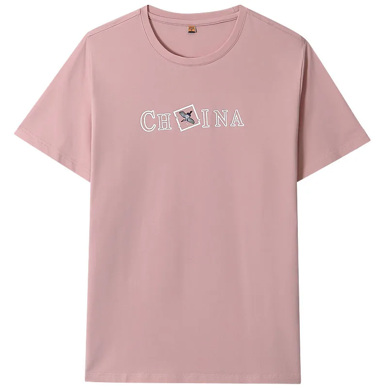 

10893 Men's T-Shirts Summer Short Sleeve t shirt men Simple creative design line cross Print cotton Brand shirts Men Top Tees