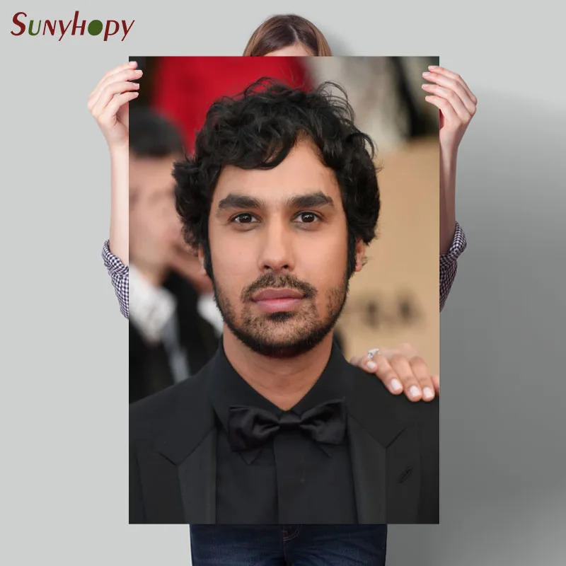 На заказ высокое качество Kunal Nayyar картина на стену холст постер ткань печать