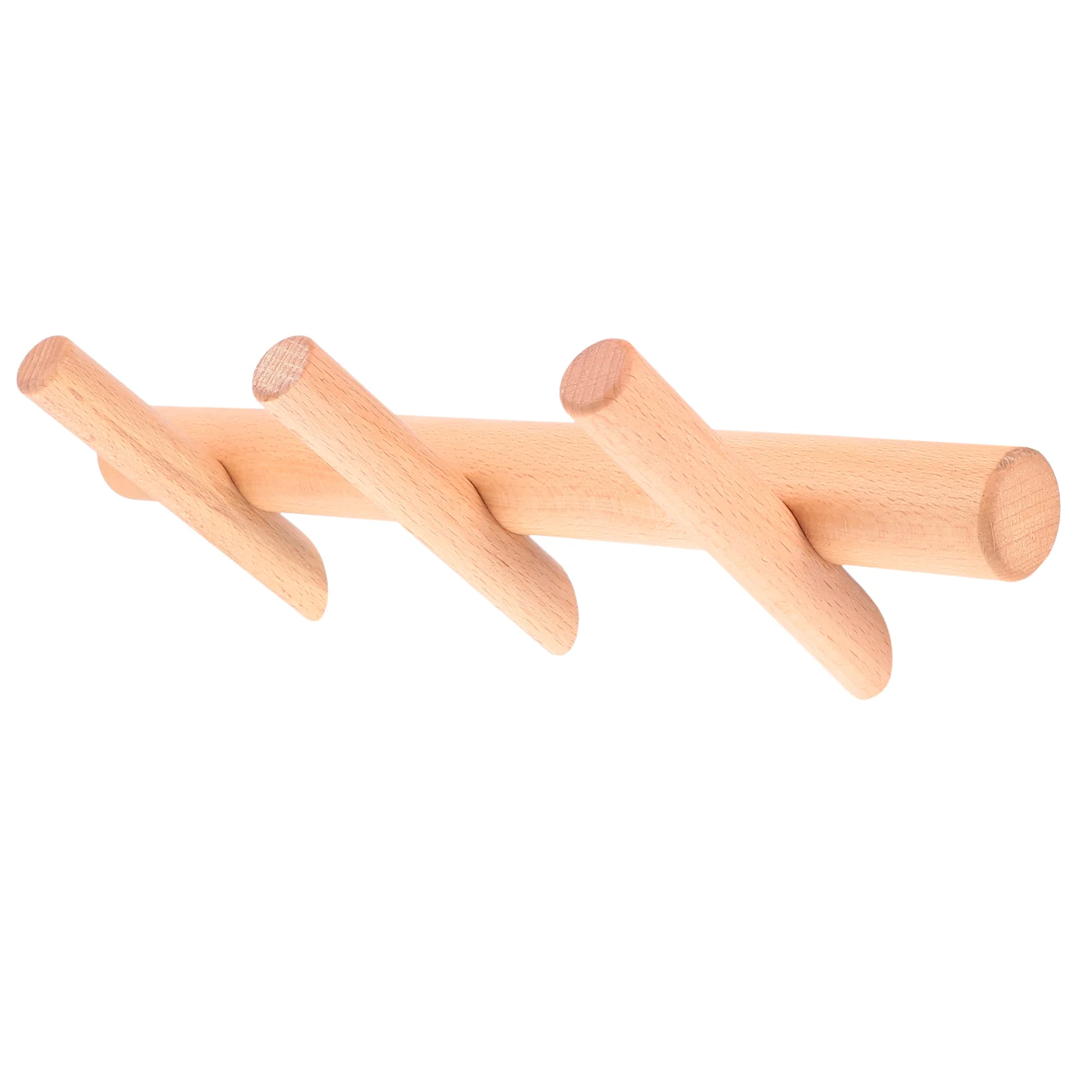

1pc Wall-mounted Storage Hanger Wooden Storage Hanger Clothes Bag Hook