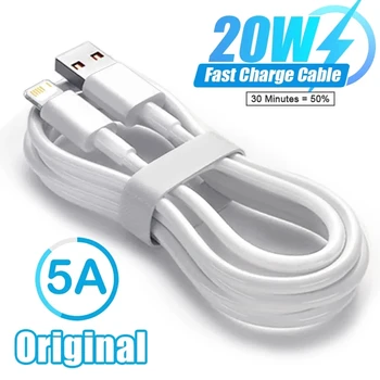 Original USB To Lightning Cable For iPhone 14 13 12 11 Pro Max Fast Charger Date Cable XR X XS 8 7 Plus SE USB Cable Accessories 1