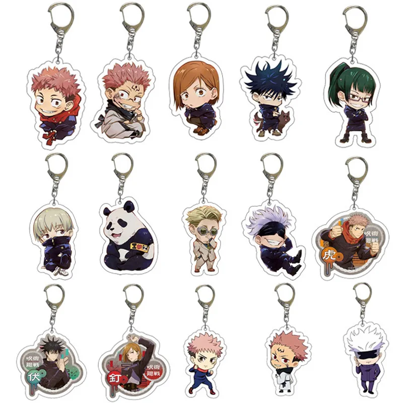 Брелок для ключей в стиле аниме ююютсу Kaisen кольцо с акриловыми мультяшными