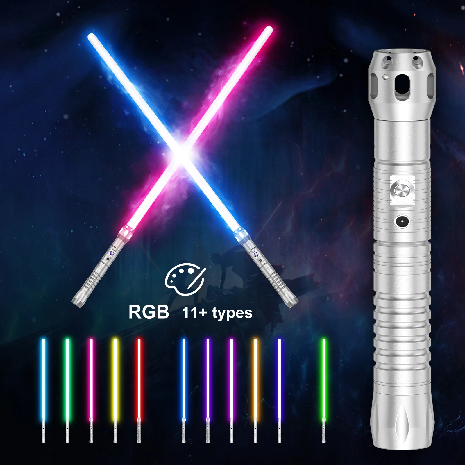 Светодиодный RGB световой меч с 11 цветами s 7 наборов режимов звуковых эффектов FX