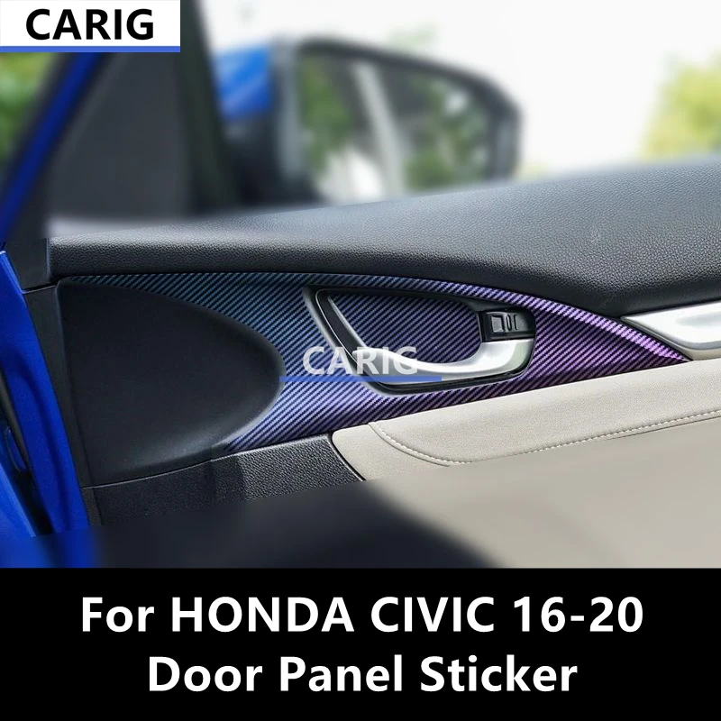 

For HONDA CIVIC 16-20 Door Panel Sticker Modified Carbon Fiber Interior Car Protective Film Accessories Modification