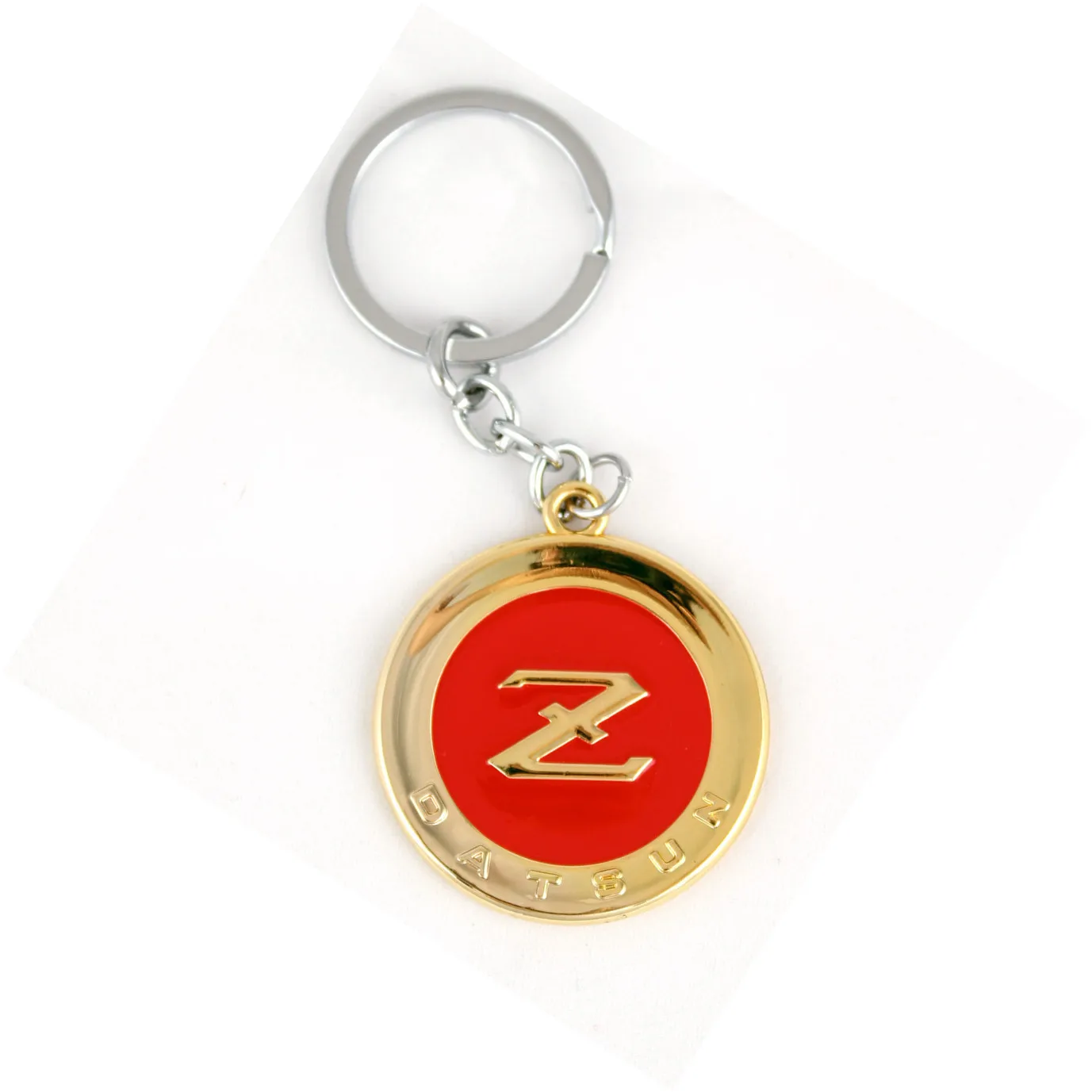 Gold Red DATSUN Z Car Nameplate Key Chain Keychain Key Ring Fit for 370Z 350Z Fairlady Z