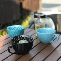 small mug cup european coffee retro personalized tea cups hike travelling tazas de ceramica creativ taza personalizada friends 5