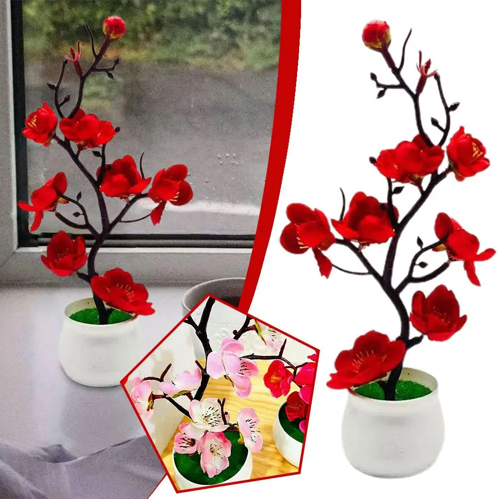 Искусственный цветок сливы бонсай искусственные цветы декор для матери Новое