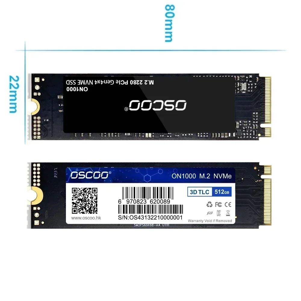 Высокоскоростной игровой SSD OSCOO 5200 МБ/с NVMe 1 ТБ PCIe 4 0 M.2 2280 твердотельный накопитель