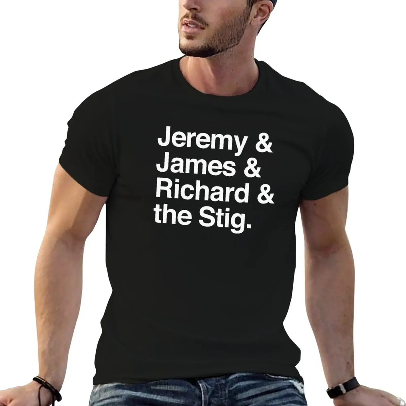Футболка Jeremy &amp James Richard the Stig футболка большого размера футболки в стиле аниме для