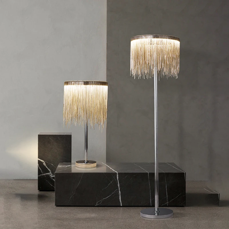 

Post-Modern LED Floor Lamp Chrome Metal Living Room Bedroom Lighting Fixtures Art Deco Nordic Standing Luminaria