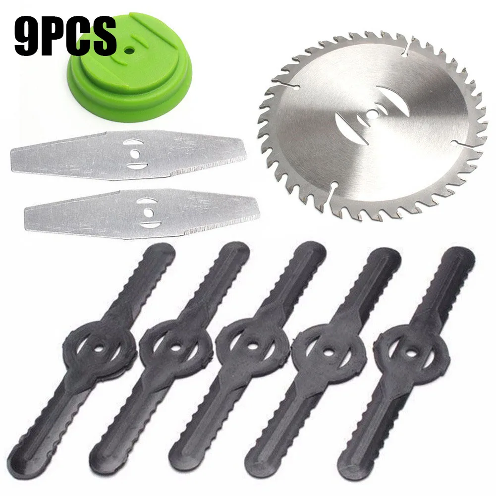 

7/9pcs Grass Trimmer Blade Heads Set Replacements Lawn Mower Brush Cutter Stainless Steel Blades Garden Power Tool Accessories