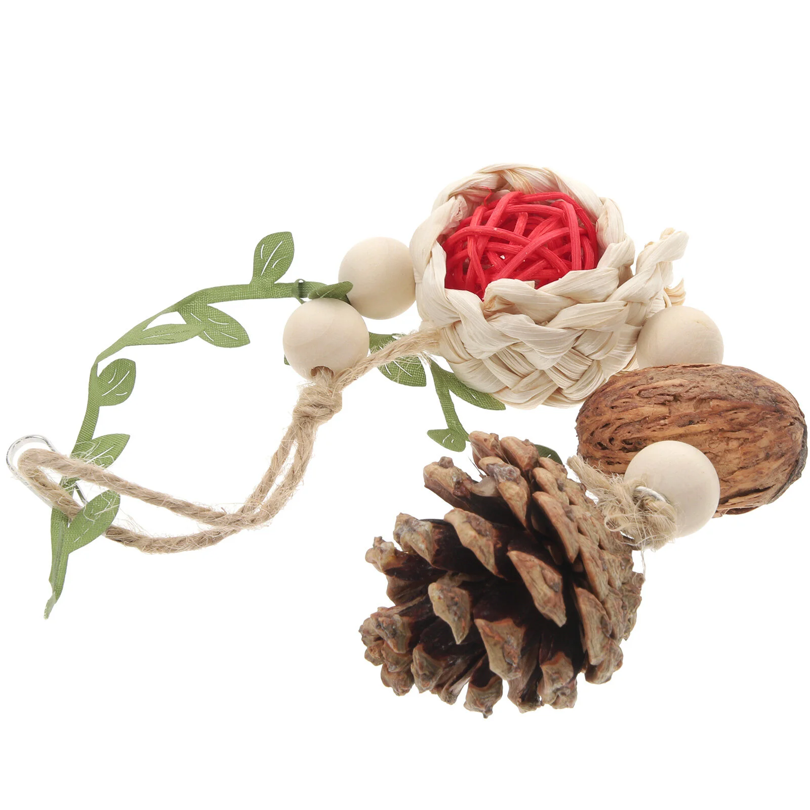 

Parrot Cage Hanging Toy Bird Birds Toys Pine Cone Chewing Parrots Shredding Pet Teething Delicate