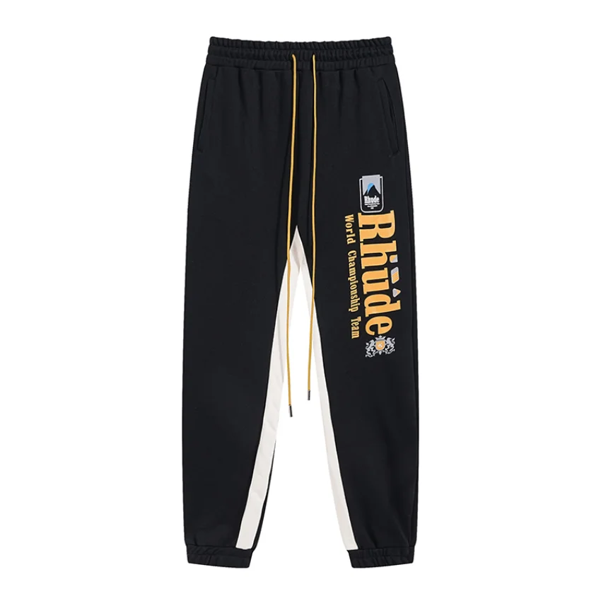 

2023 Summer Rhude Sweatpants Men Women Casual Drawstring Trousers Rhude Track Pants Joggers