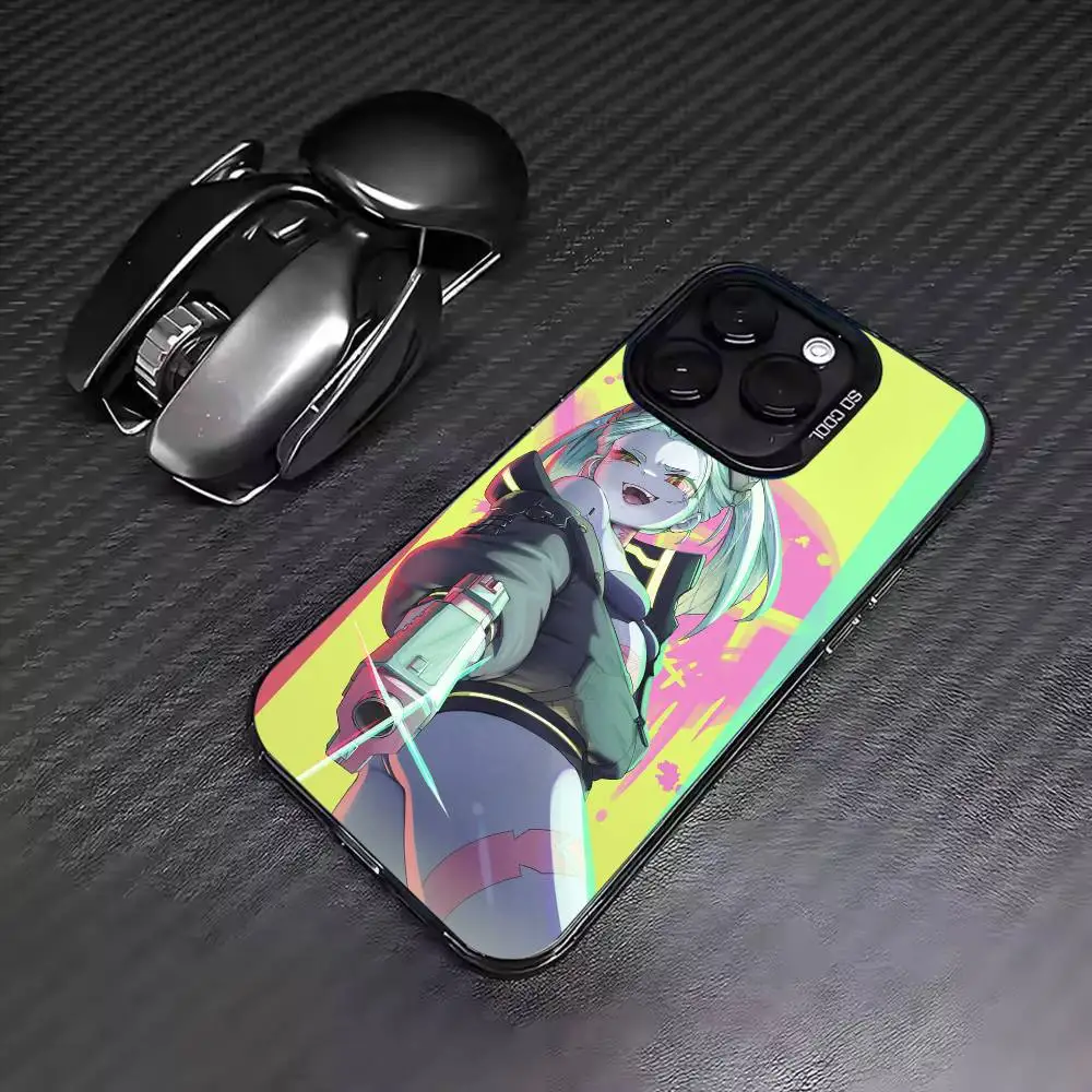 Фото Чехол для телефона R-Rebecca C-Cyberpunks-A-Anime, цвет серебристый, для iPhone 17, 16, 11, 12, 13, 14, 15 Plus, Pro Max, XS №5