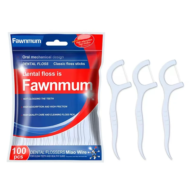 

Fawnmum 100 Pcs Dental Floss Toothpicks Teeth Cleaning Tools Picks Stick For Flossers Whitening Disposable Oral Hygiene Care