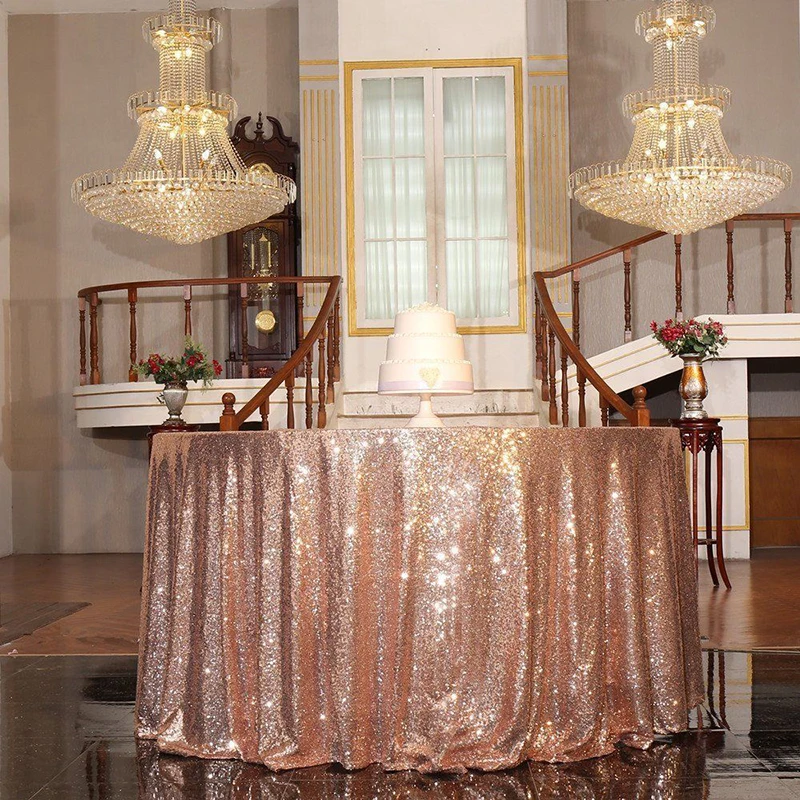 

Скатерть для стола, прямоугольная эластичная скатерть с блестками для свадебной вечеринки, круглая, блестящая, для дома