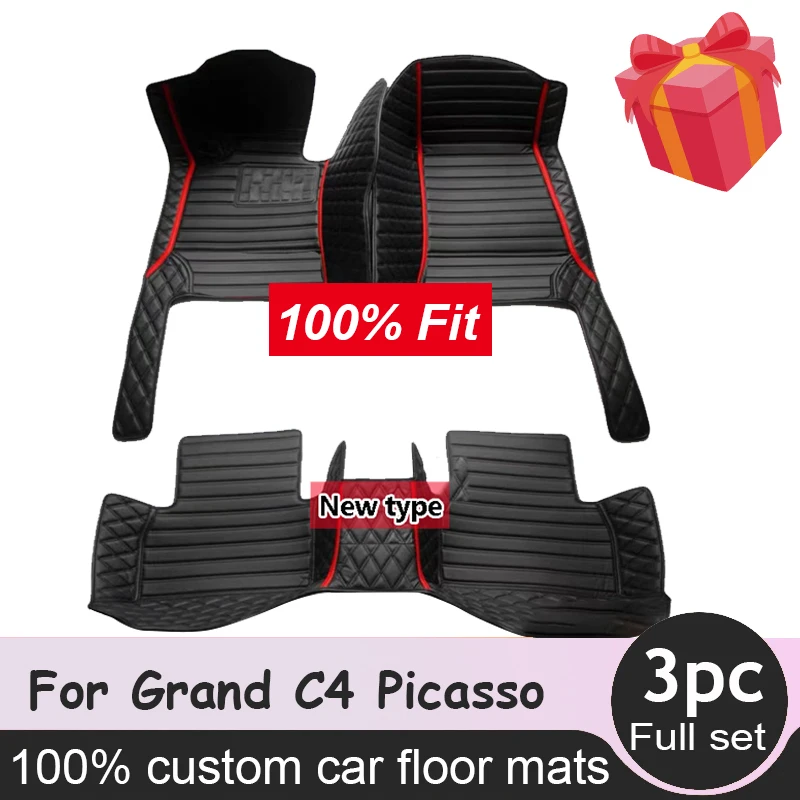 Автомобильные коврики для Citroen Grand C4 Picasso SpaceTourer 7 сидений 2014 ~ 2020 нескользящий