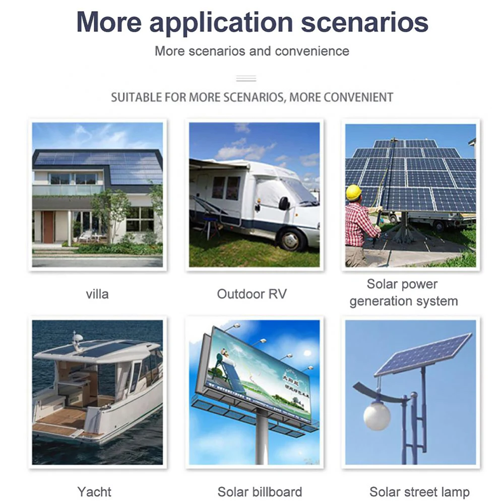 Солнечный контроллер 12 В/24 В автоматическая идентификация солнечное зарядное