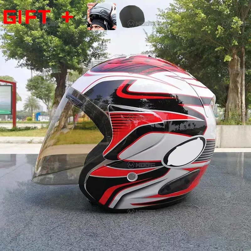 New Open Face Half Helmet SZ-Ram3 Peder Red Motorcycle Helmet Riding Motocross Racing Motobike Helmet