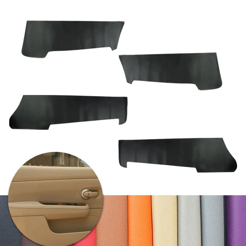 

For Nissan Tiida 2005 2006 2007 2008 4pcs Car Interior Door Panel Microfiber Leather Cover Decor