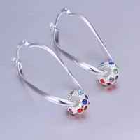 925 silver earring elegant engagement colorful noble beautiful fashion jewelry free shipping factory price cute gift