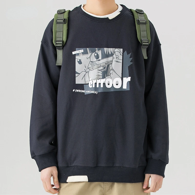 

Свитшот с мультяшным принтом для мужчин и женщин, уличная одежда для пар, Модный пуловер оверсайз в Корейском стиле, пальто в стиле Харадзюк...
