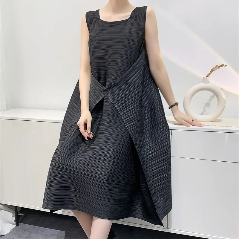 MIYAKE-женское художественное плиссированное платье свободное высококачественное